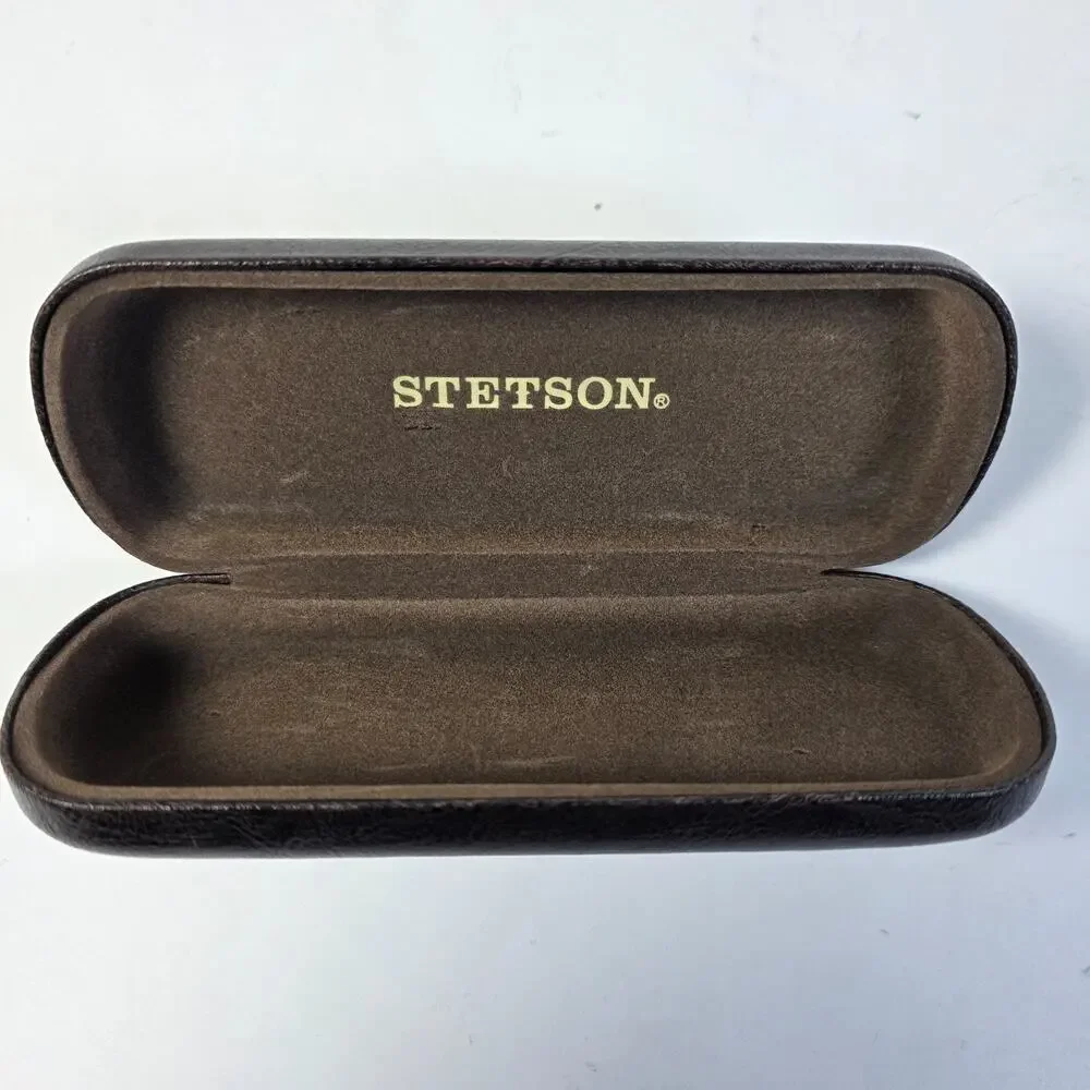 Stetson Eyeglasses Sunglasses Hard Case Brown Clamshell Replacement Case Only